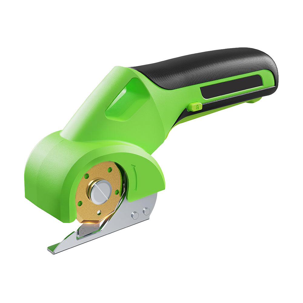 4V Cordless Electric Cardboard Cutter, 2 Titanium Blades, LED & Safety Lock