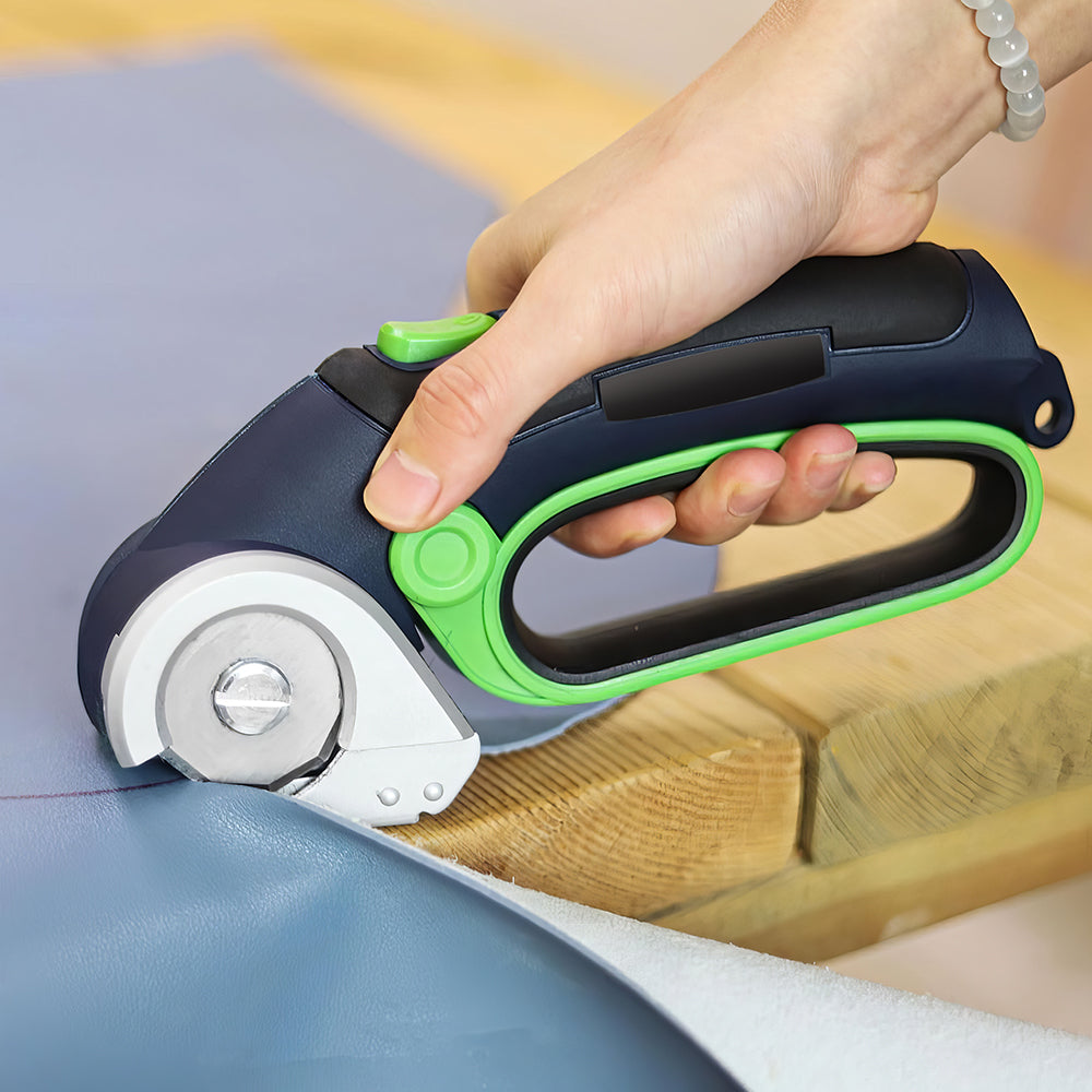 4V Cordless Electric Scissors, Cardboard Cutter with 2 Blades & USB Charging