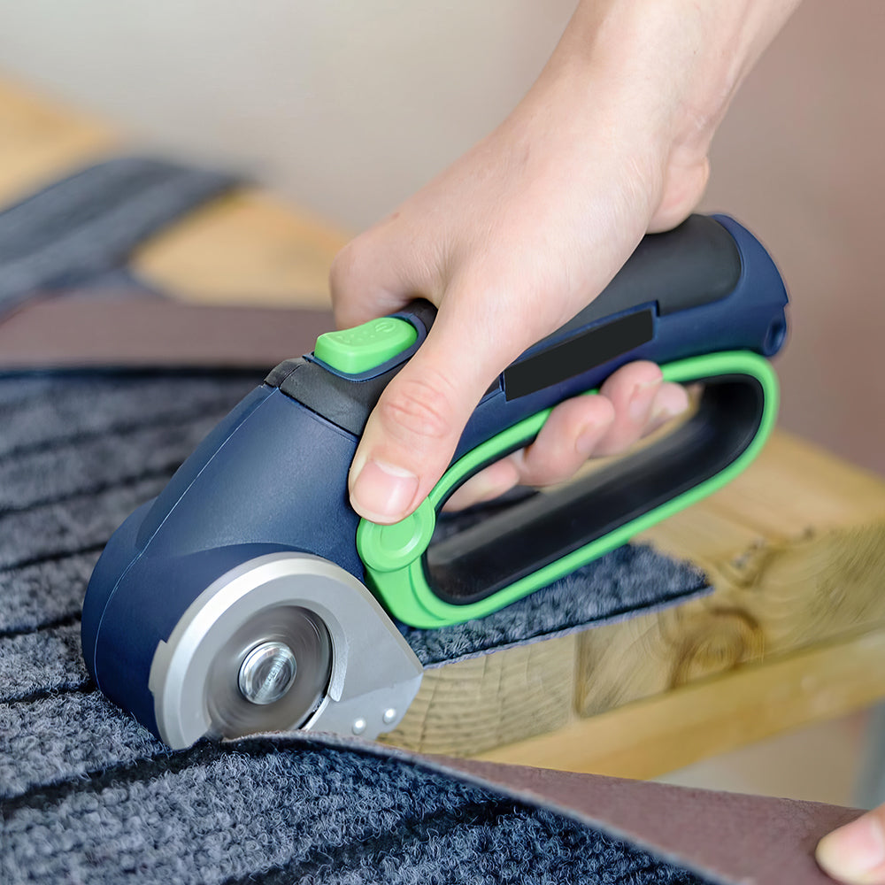 4V Cordless Electric Scissors, Cardboard Cutter with 2 Blades & USB Charging