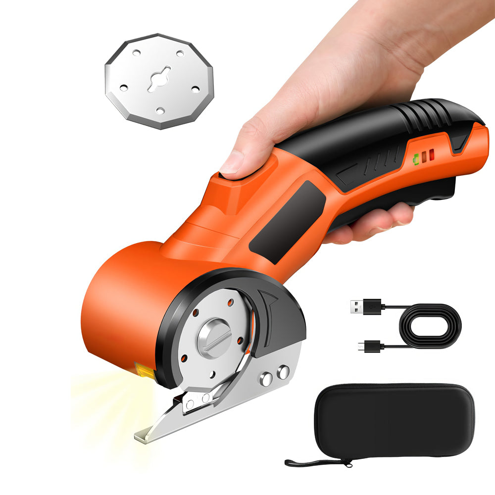 Electric Cardboard Cutter Scissors, LED Light, Brushless Motor, 2600mAh