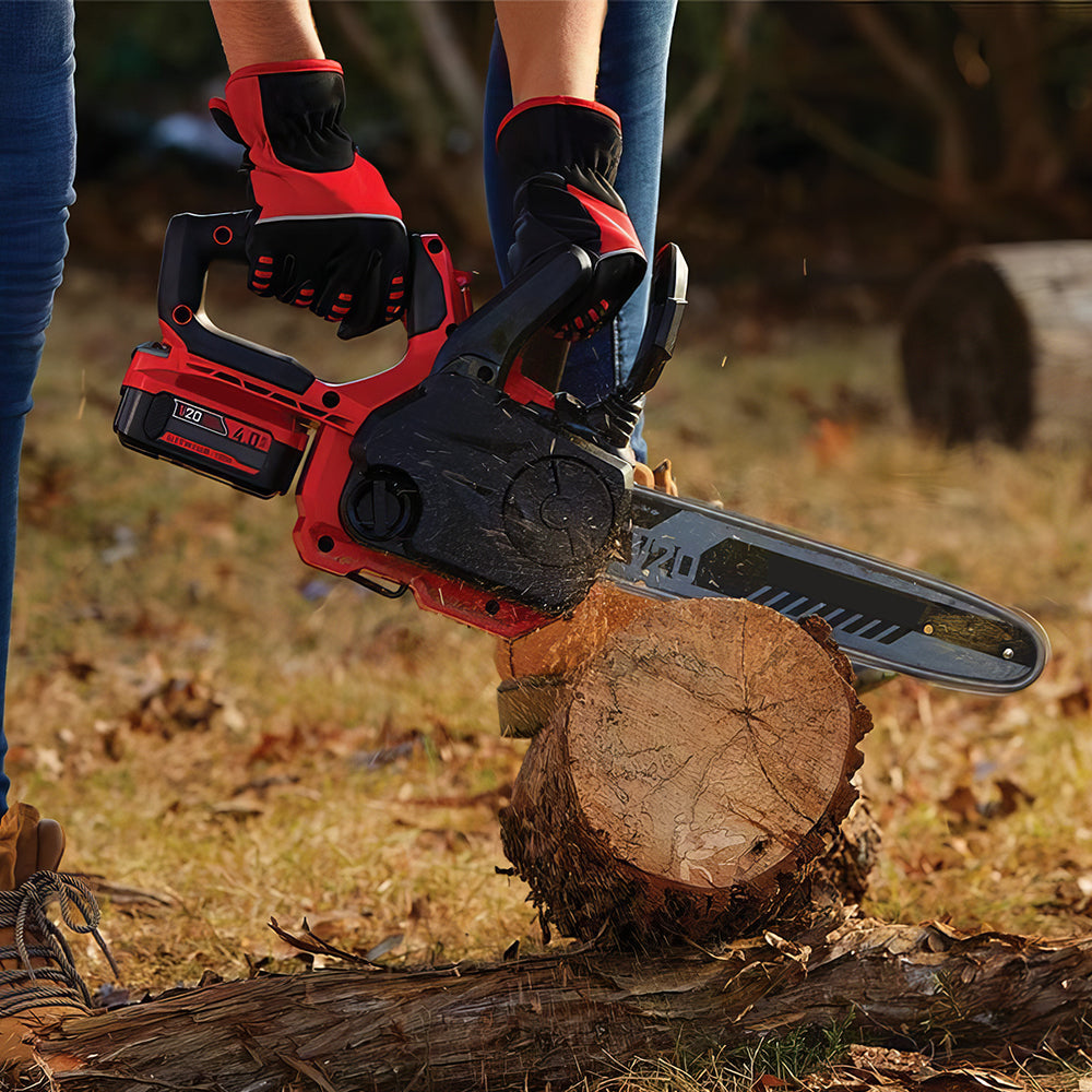 V20 Cordless Chainsaw 12-Inch, 4.0Ah Battery & Charger, Auto-Oiling