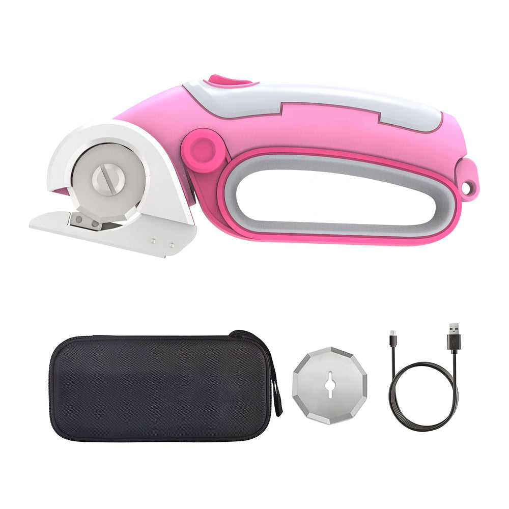 4V Cordless Electric Scissors, Cardboard Cutter with 2 Blades & USB Charging