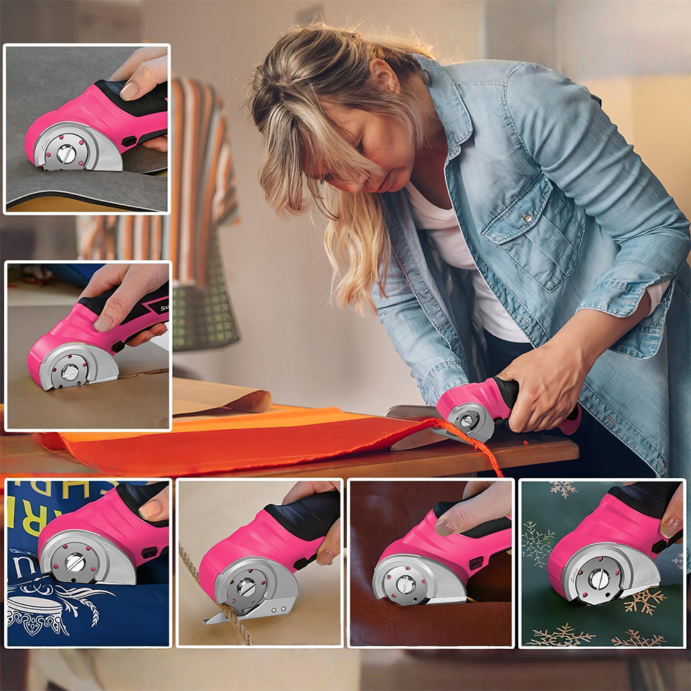 Cordless Electric Scissors 4V Mini Cutter for Cardboard, Leather & Plastic