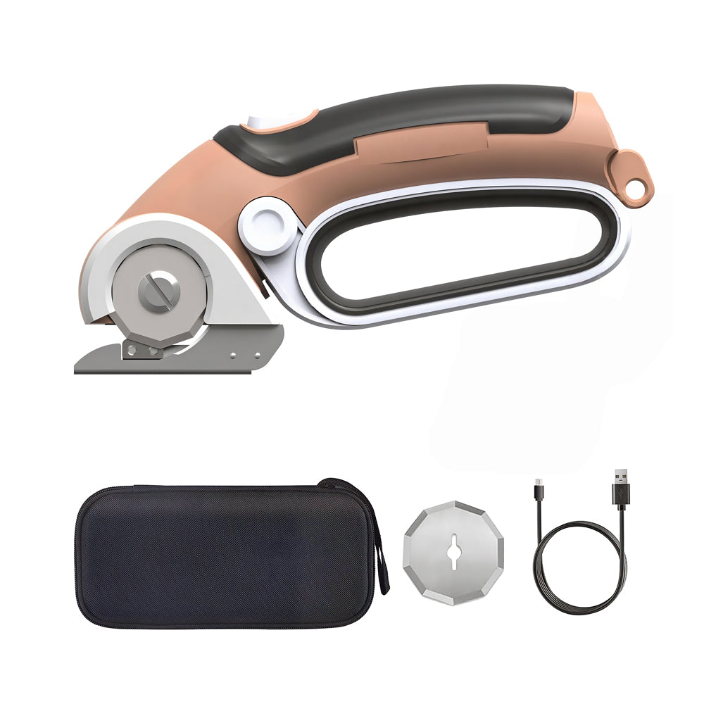 4V Cordless Electric Scissors, Cardboard Cutter with 2 Blades & USB Charging
