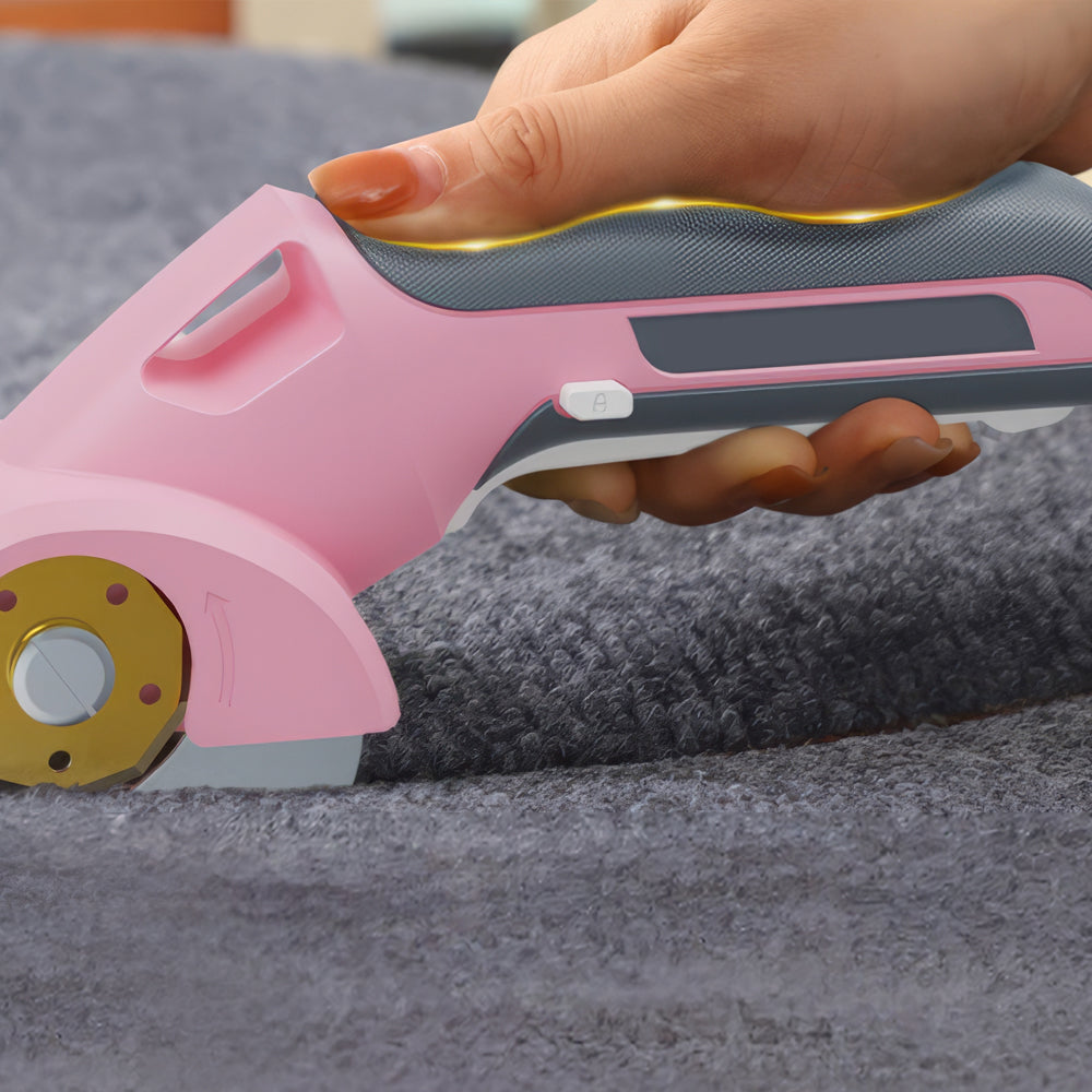 4V Cordless Electric Cardboard Cutter, 2 Titanium Blades, LED & Safety Lock