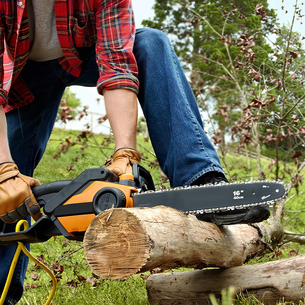 WG303.1 Electric Chainsaw 16-Inch, 14.5 Amp Motor, Auto-Tension, Brake