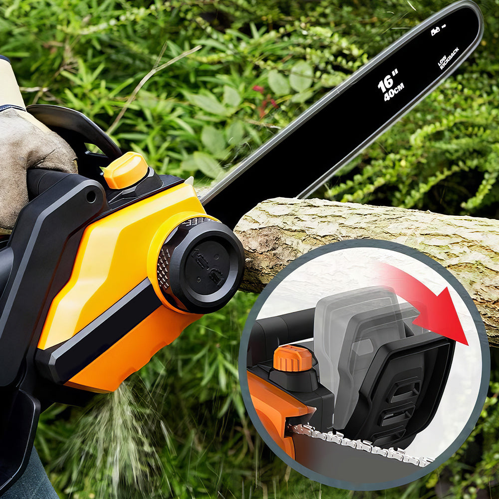 WG303.1 Electric Chainsaw 16-Inch, 14.5 Amp Motor, Auto-Tension, Brake